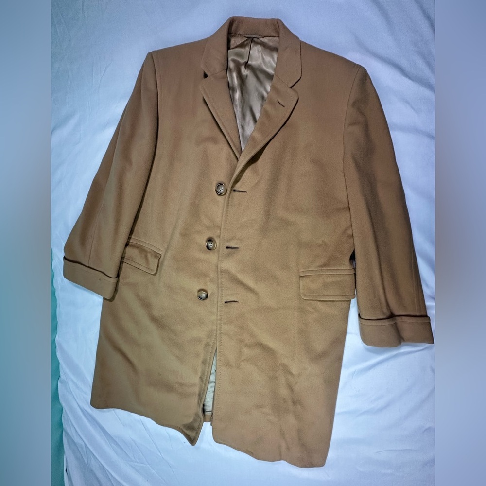 Vintage Botany 500 Camel Wool Overcoat | Custom Royal by Dorfman | Men’s 40